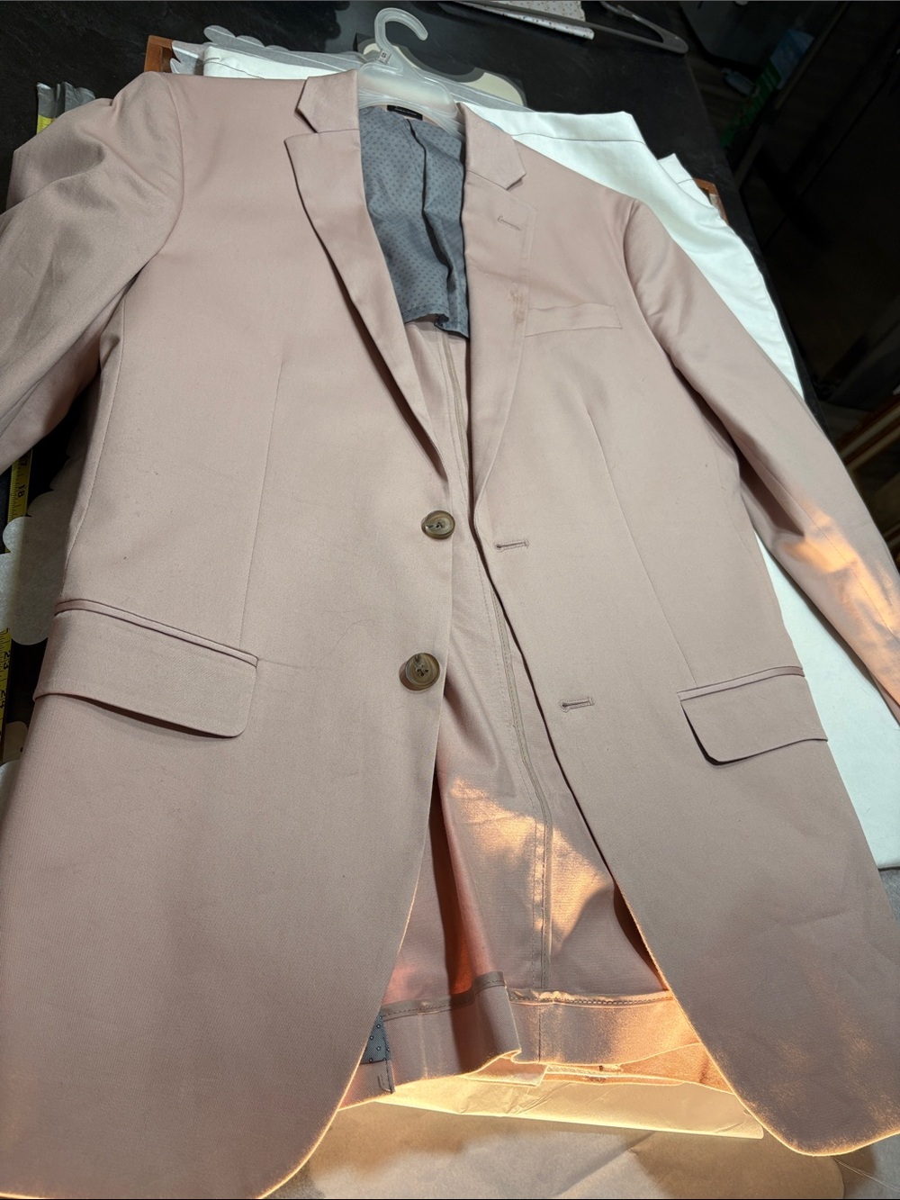 jf j.ferrar Light Blush Pink Two-Button Sport Coat